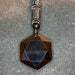 Obsidian Dragonglass Volcanic Glass Pendant Necklace Hexagram Healing Centering Mediation Stone Vintage Gothic Pagan Satanic Best Gift Black