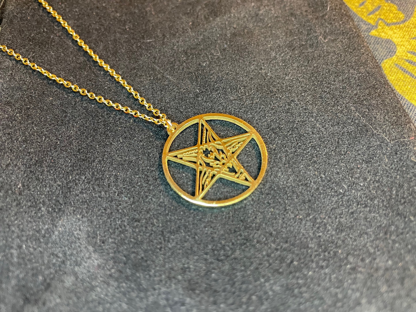 Sigil of Baphomet Church of Satan Seal Inverted Pentagram Stainless Steel Pendant Necklace Satanic Wiccan Pagan Occult Jewelry Gift - Gold