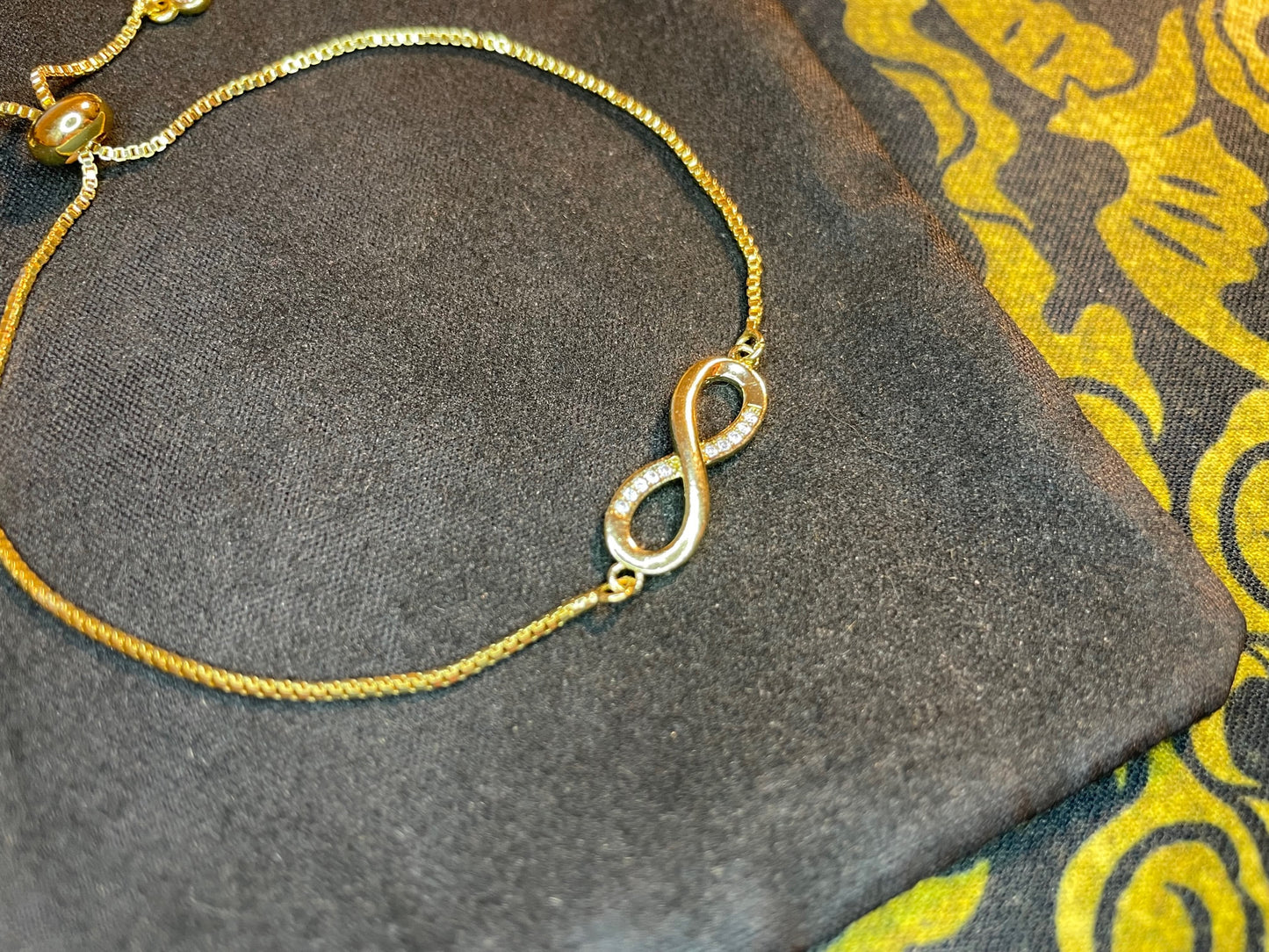 Infinity Symbol Stainless Steel Zircon Love Friendship Bracelet Gothic Pagan Satanic Witchcraft Druid Wiccan Occult Jewelry Best Gift - Gold