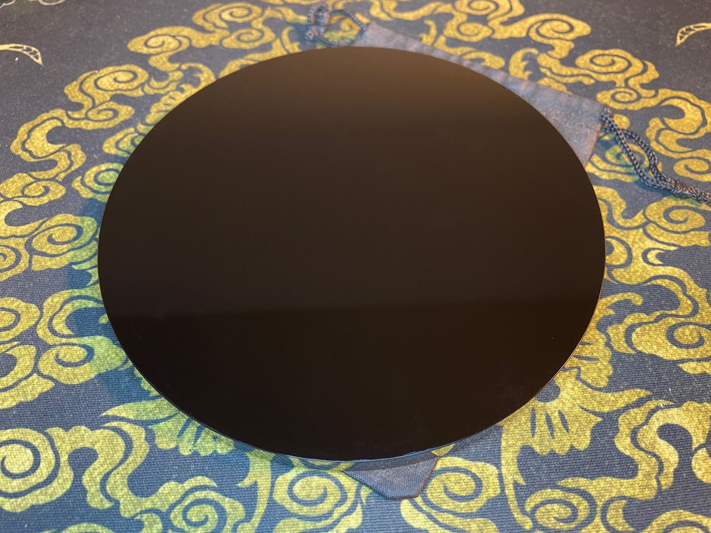 Obsidian Scrying Mirror Natural Black Highly Polished Reflective Circle Round Divination Crystal Volcanic Glass Satanic Wiccan Pagan Gift