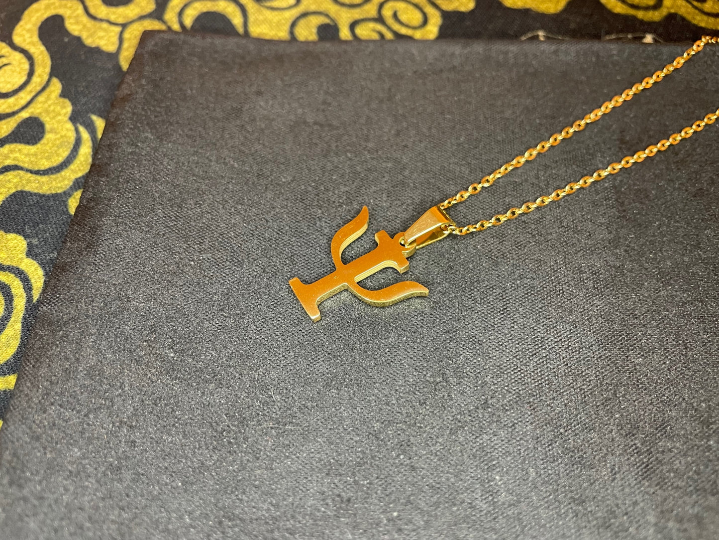 Psi Symbol Psionics Greek Letter Psychic Energy Power Stainless Steel Pendant Necklace Gothic Satanic Wiccan Pagan Jewelry Best Gift - Gold