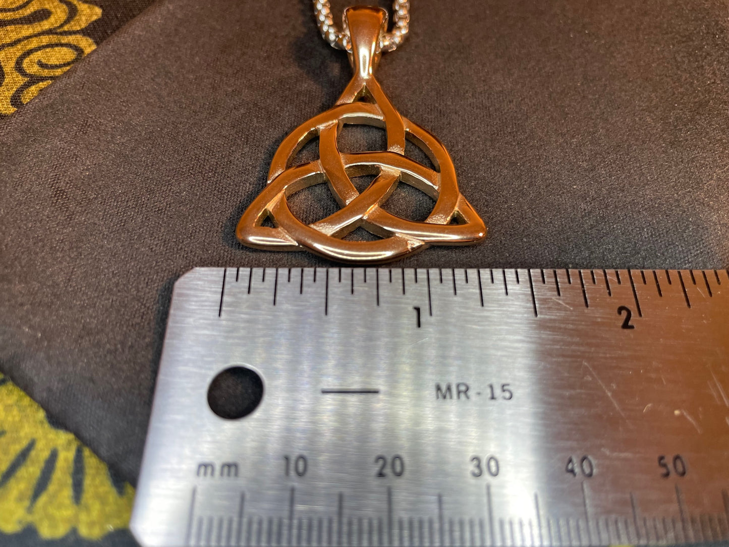 Celtic Triple Knot Viking Nordic Thor Loki Norse Steel Pendant Necklace Amulet Talisman Satanic Wiccan Occult Jewelry Best Gift - Rose Gold