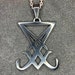 Sigil of Lucifer Satanic Seal of Satan Baphomet Stainless Steel Pendant Necklace Satanic Wiccan Pagan Druid Occult Jewelry - Black Color