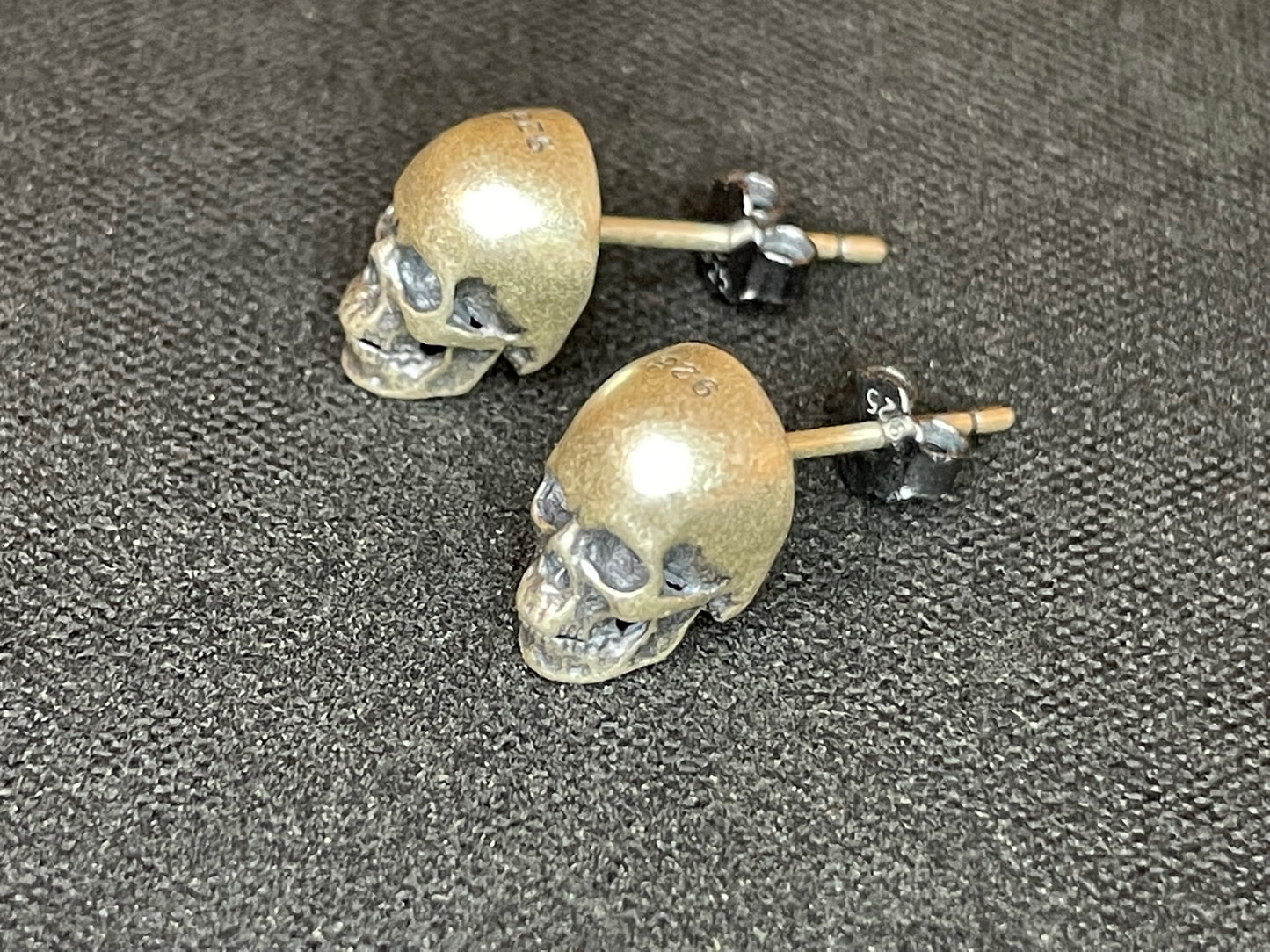 Sterling Silver Skull Earrings 925 Retro Biker Punk Punisher Terminator Skeleton Gothic Death Satanic Wiccan Pagan Druid Occult Jewelry Gift