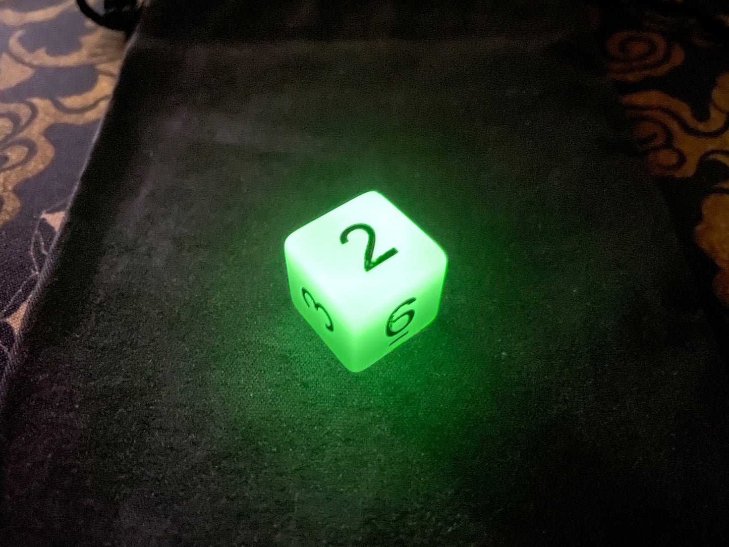 Glow in the Dark Fantasy Game Dice Set of Seven d20 d12 d10 d10 d8 d6 d4 Dungeons Gothic Dragons Pagan Wiccan Satanic Occult Magic Ritual