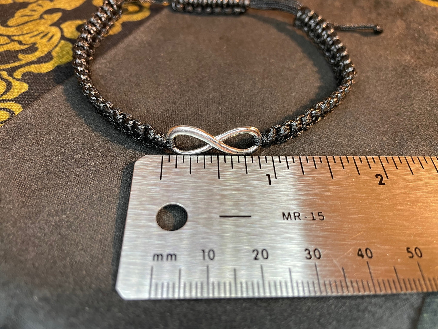 Infinity Symbol Stainless Steel Paracord Love Friendship Bracelet Gothic Pagan Satanic Witchcraft Druid Wicca Occult Jewelry Gift - Black