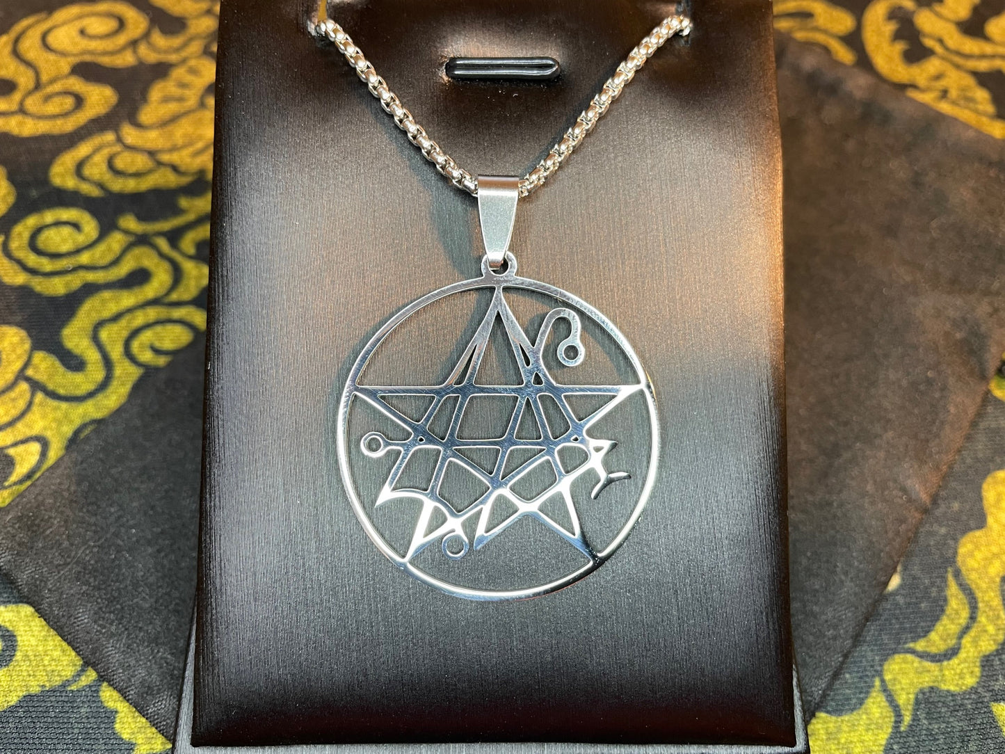 Necronomicon Book of the Dead Ash Pendant Necklace Stainless Steel Evil Dead Army of Darkness Magical Amulet Talisman Satanic Gift - Silver