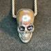 Skull Skeleton Death Ghost 3D Pendant Necklace Stainless Steel Biker Punk Gothic Wiccan Satanic Church Pagan Occult Jewelry Gift - Silver