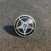 Sigil of Baphomet Church of Satan Inverted Pentagram Lapel Pin Goat Glass Stainless Steel Wiccan Satanic Gothic Occult Gift - Black & White