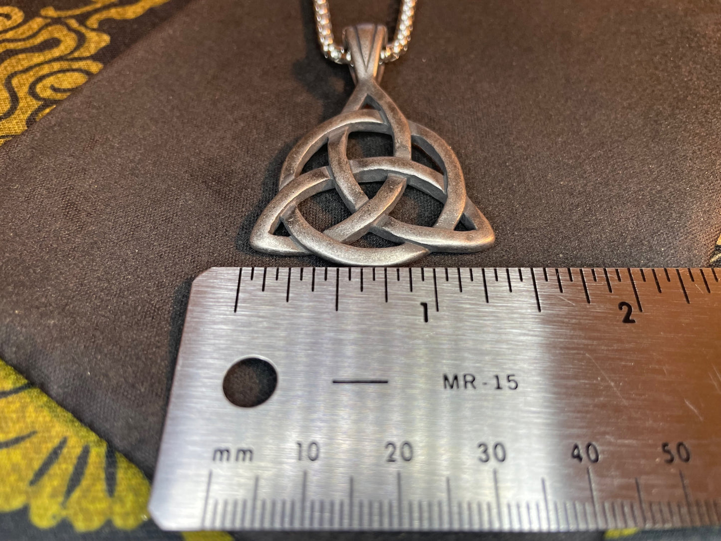 Celtic Triple Knot Viking Nordic Thor Loki Norse Steel Pendant Necklace Amulet Talisman Satanic Wiccan Pagan Occult Jewelry Gift -  Steel