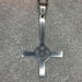 Upside Down Cross w/ Inverted Pentagram Stainless Steel Pendant Necklace Vintage Gothic Wiccan Pagan Satanic Occult Jewelry - Black Color