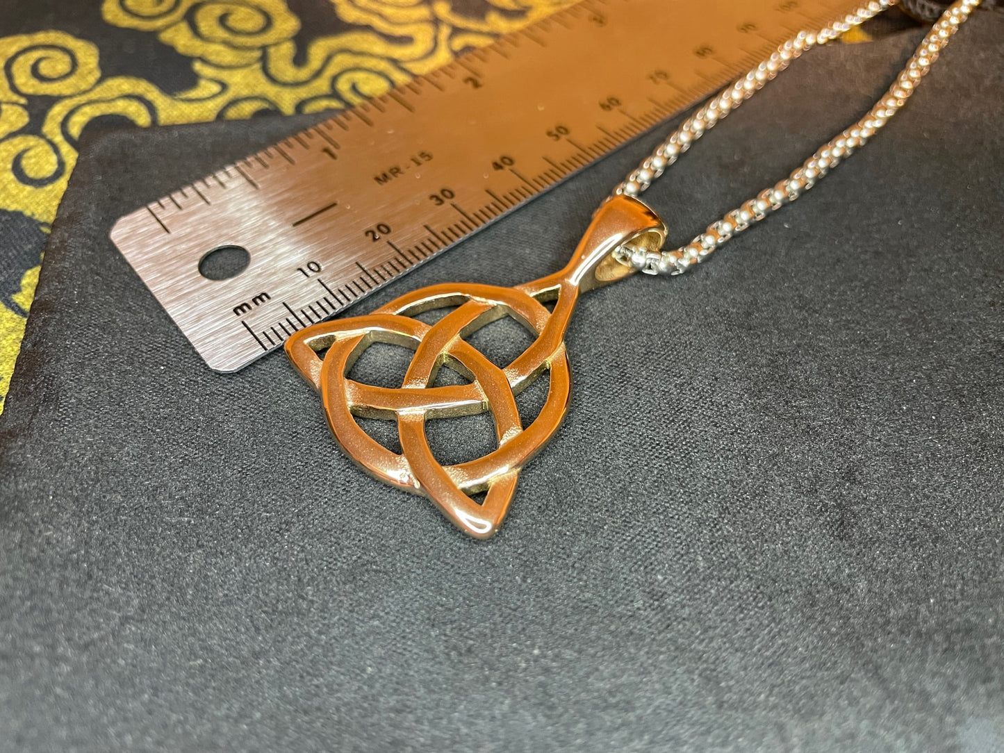 Celtic Triple Knot Viking Nordic Thor Loki Norse Steel Pendant Necklace Amulet Talisman Satanic Wiccan Occult Jewelry Best Gift - Rose Gold