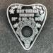 Ouija Board Planchette Hey There Demons Stars Crescent Moon Stainless Steel Lapel Pin Wiccan Satanic Gothic Pagan Occult Jewelry - Black