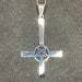 Upside Down Cross Inverted Pentagram Stainless Steel Pendant Necklace Modern Gothic Wiccan Pagan Satanic Church Occult Jewelry Gift - Silver