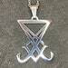 Sigil of Lucifer Seal of Satan Morning Star Venus Light-Bringer Stainless Steel Pendant Necklace Satanic Wiccan Occult Jewelry Gift - Gold