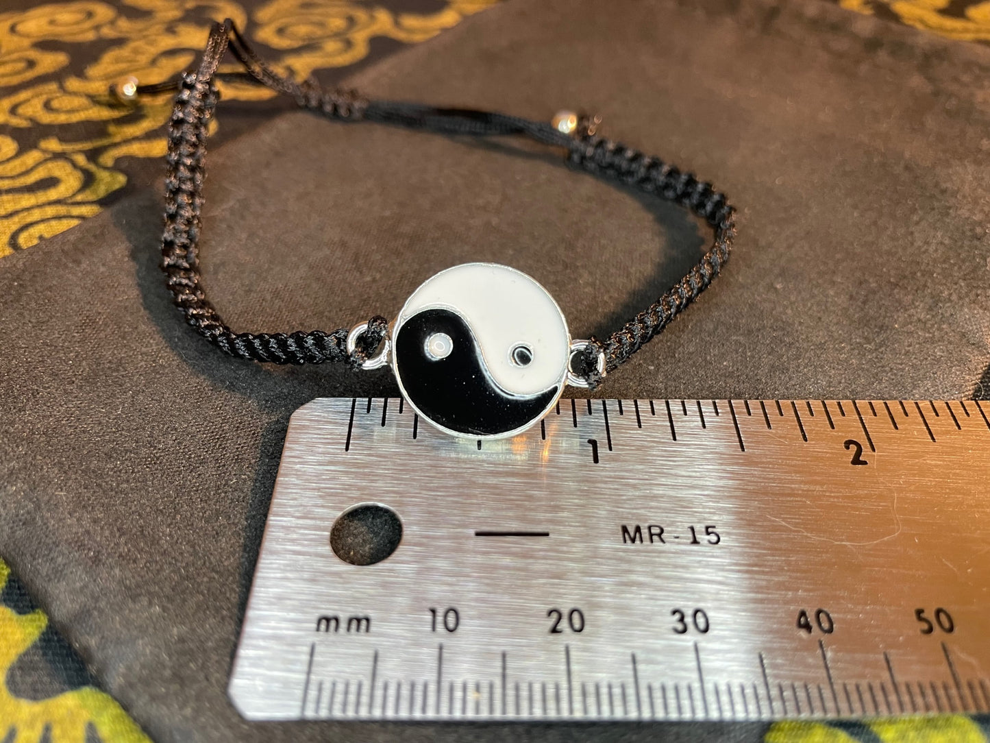 Yin Yang Taijitu Taoist Symbol Stainless Steel Balance Paracord Bracelet Gothic Satanic Wiccan Pagan Occult Jewelry Gift - Black & White