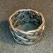 Viking Nordic Weave  12mm 4-Band Woven Interlocked Luck Ring Gothic Vintage Celtic Satanic Wiccan Pagan Druid Occult Jewelry - Silver Color