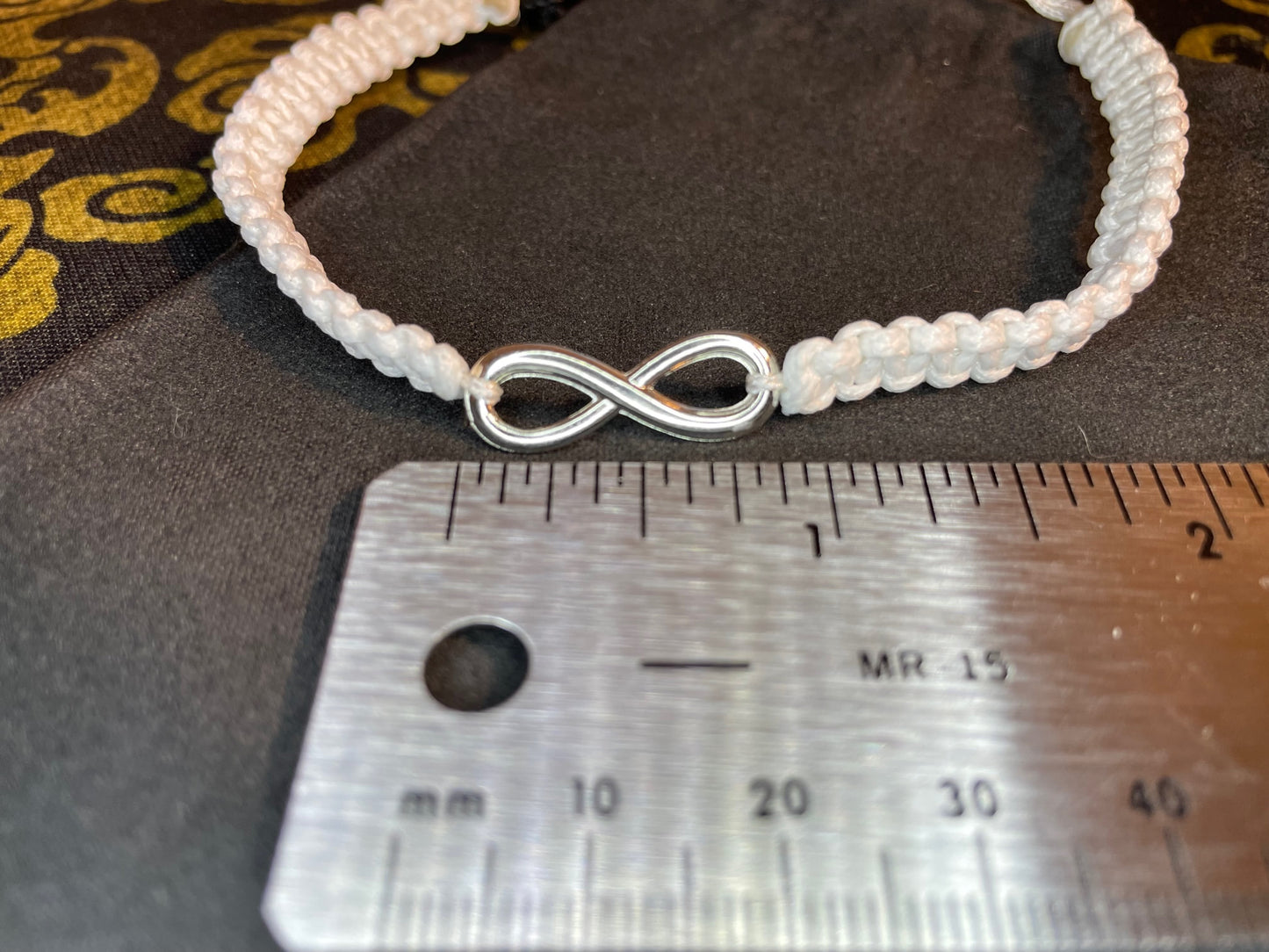 Infinity Symbol Stainless Steel Paracord Love Friendship Bracelet Gothic Pagan Satanic Witchcraft Druid Wiccan Occult Jewelry Gift - White