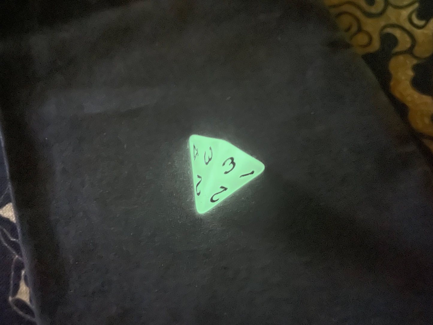 Glow in the Dark Fantasy Game Dice Set of Seven d20 d12 d10 d10 d8 d6 d4 Dungeons Gothic Dragons Pagan Wiccan Satanic Occult Magic Ritual