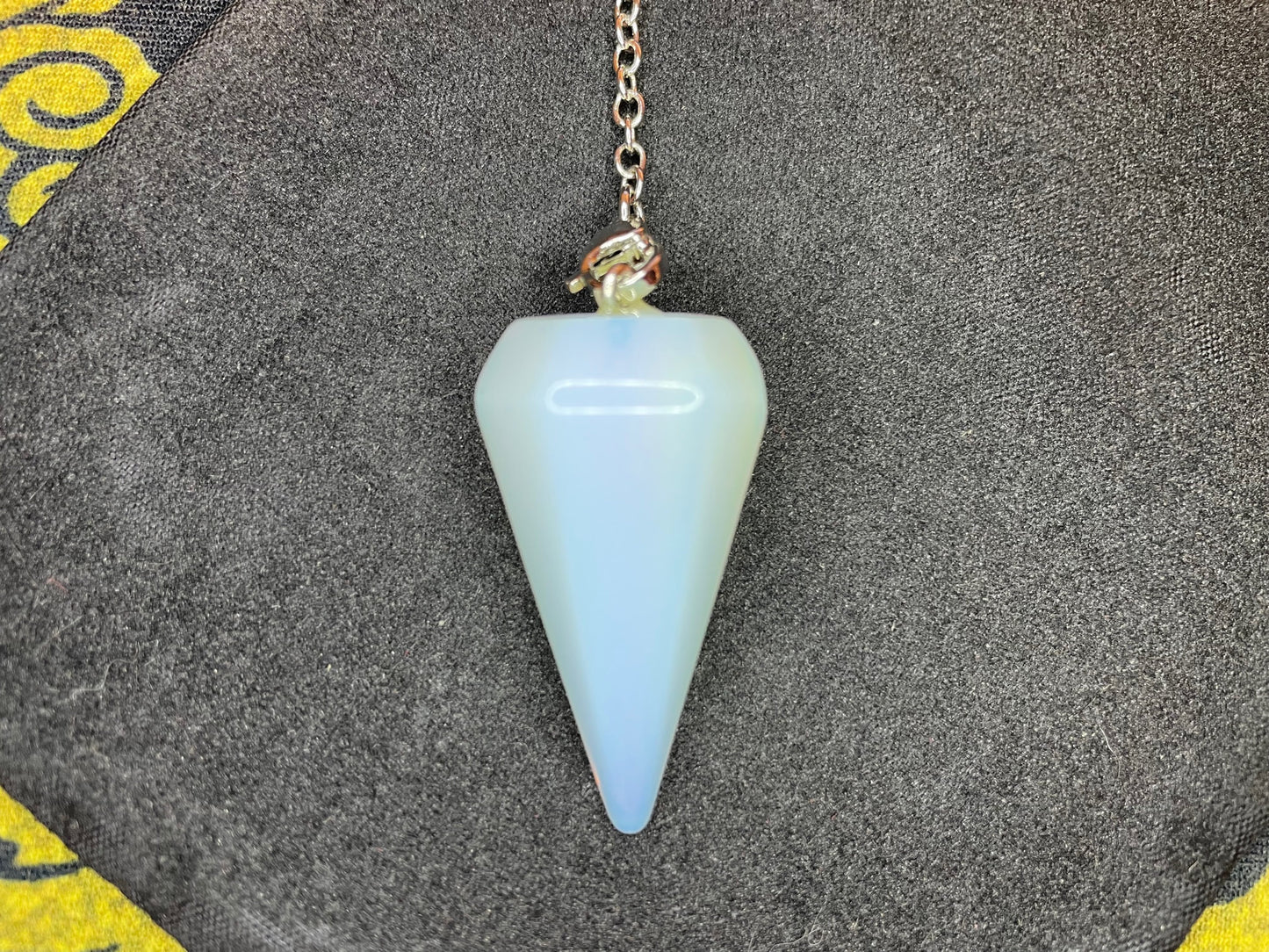 Blue Opal Healing Biolocation Pendulum Natural Gemstone Divination Crystal Gothic Pagan Wiccan Satanic Occult Magic Ritual Stone - Opalite