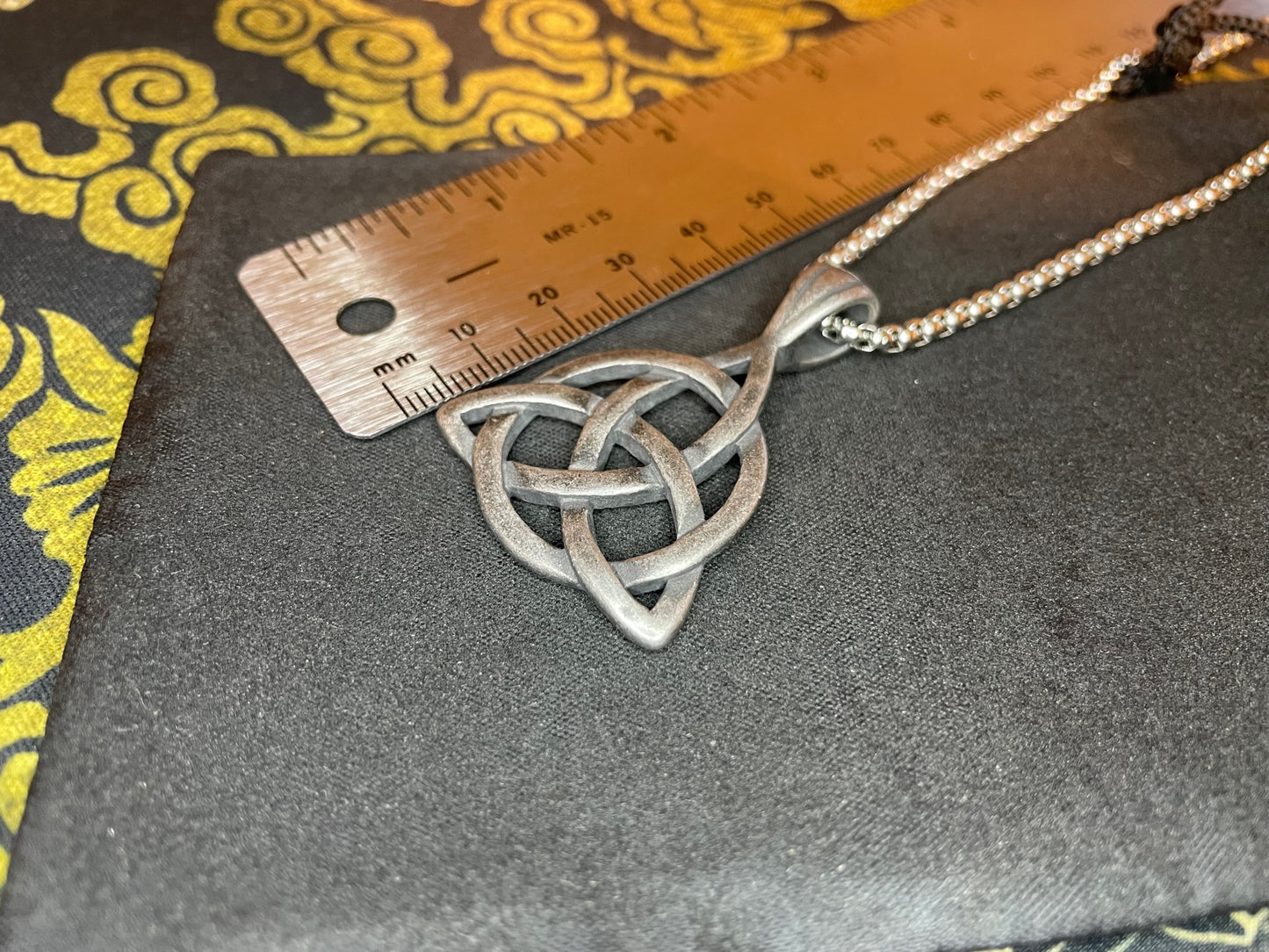 Celtic Triple Knot Viking Nordic Thor Loki Norse Steel Pendant Necklace Amulet Talisman Satanic Wiccan Pagan Occult Jewelry Gift -  Steel