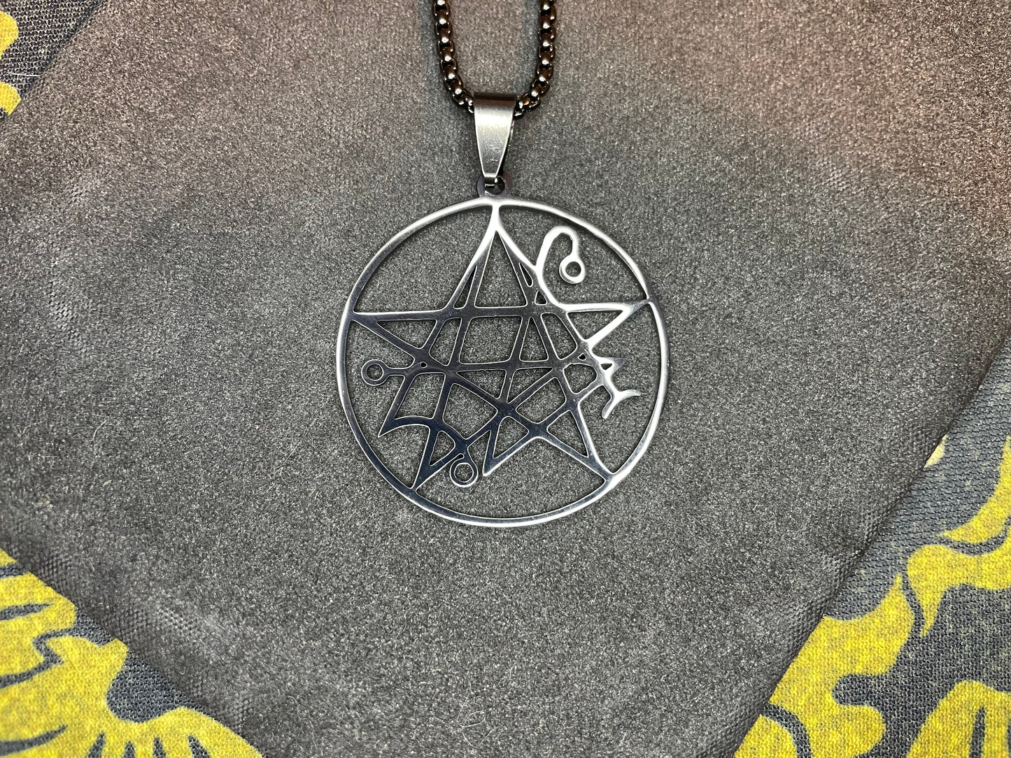 Necronomicon Book of the Dead Ash Pendant Necklace Stainless Steel Evil Dead Army of Darkness Magical Amulet Talisman Satanic Gift - Black