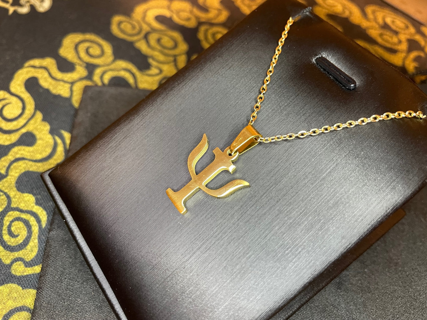 Psi Symbol Psionics Greek Letter Psychic Energy Power Stainless Steel Pendant Necklace Gothic Satanic Wiccan Pagan Jewelry Best Gift - Gold