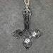 Ornate Upside Down Cross Inverted Crucifix Hand-Poured Aluminum Pendant Necklace Gothic Pagan Satanic Witchcraft Druid Wicca - Black Color