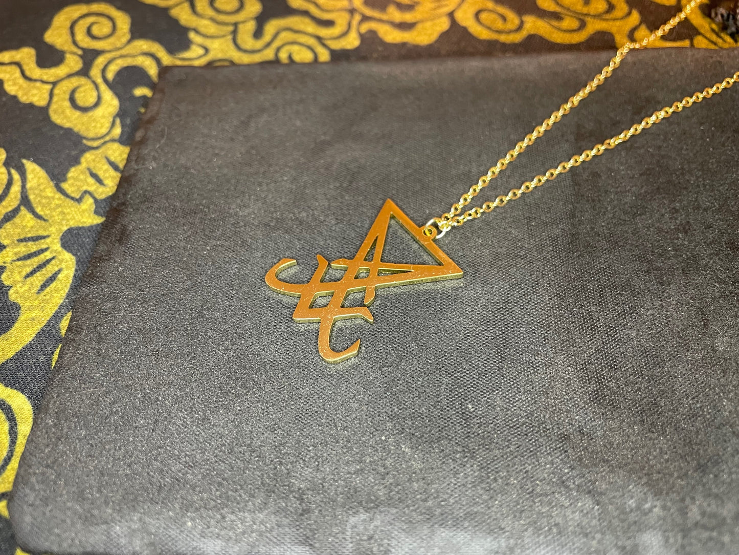 Sigil of Lucifer Seal of Satan Morning Star Venus Light-Bringer Stainless Steel Pendant Necklace Satanic Wiccan Occult Jewelry Gift - Gold