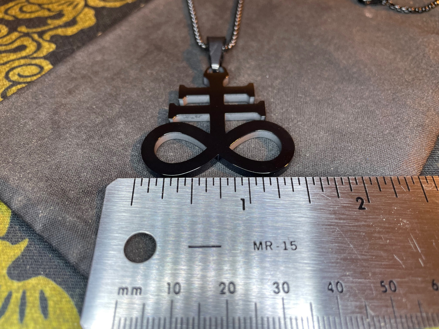 Leviathan Cross Sigil of Lucifer Baphomet Stainless Steel Pendant Necklace Gothic Satanic Wiccan Dark Pagan Occult Jewelry Best Gift - Black