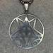 Demonic Seal Sigil Upside Down Cross Inverted Pentagram Stainless Steel Necklace Satanic Gothic Pagan Wiccan Occult Jewelry Gift - Black