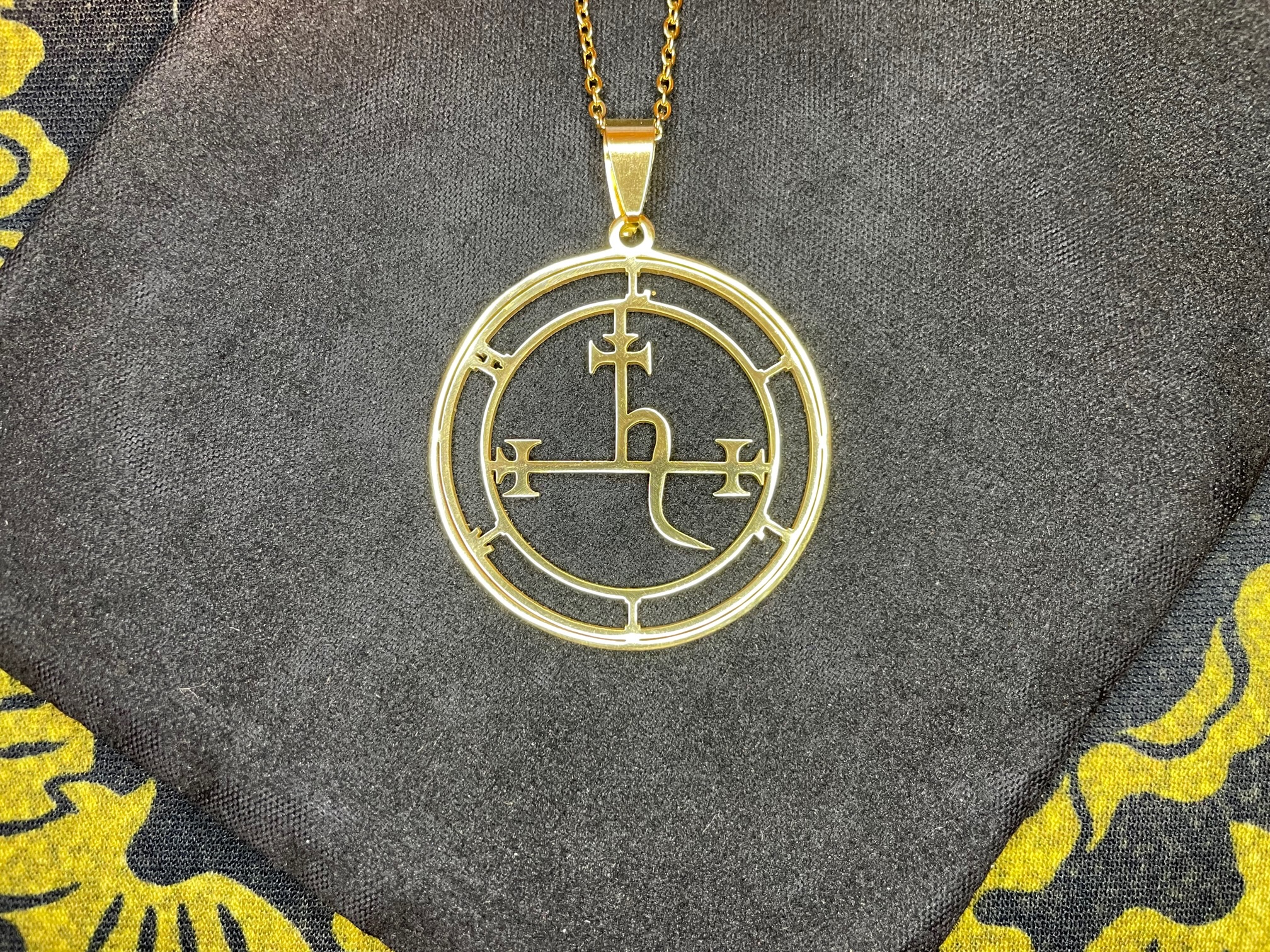 seal of lilith gold necklace