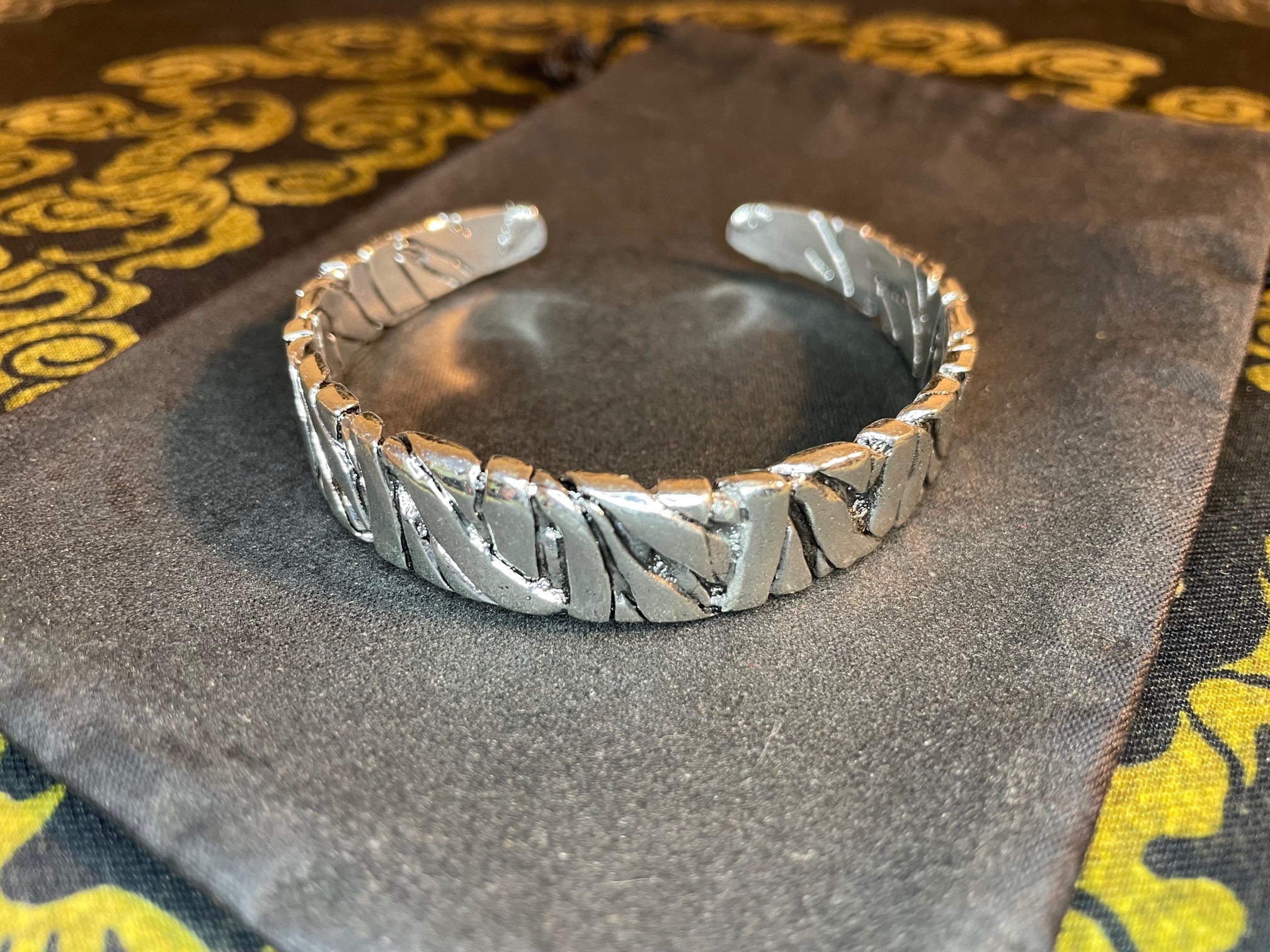 sterling silver geometric bracelet